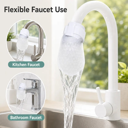50PCS Disposable Cotton Faucet Filter Bags- Splash-Reducing Sediment Filter Socks for Kitchen & Bathroom